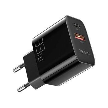 Sieťová nabíjačka Mcdodo CH-0922 USB + USB-C, 33W + USB-C kábel (čierna)