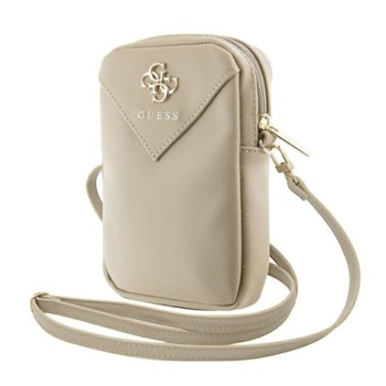 Univerzálne puzdro Guess Zip Triangle 4G Light Gold