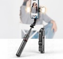 Tech-Protect L05s bezdrôtová selfie tyč so statívom a LED svetlom - čierna