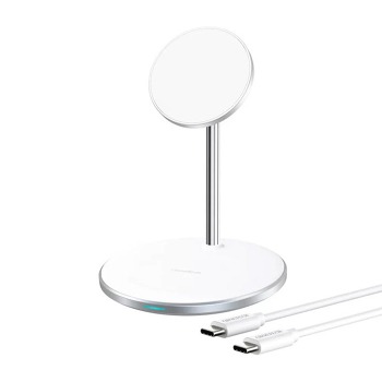 Bezdrôtová nabíjačka Choetech T581-F so stojanom (biela)