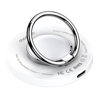 Choetech T603-F 2v1 bezdrôtová indukčná nabíjačka, držiak (biela)