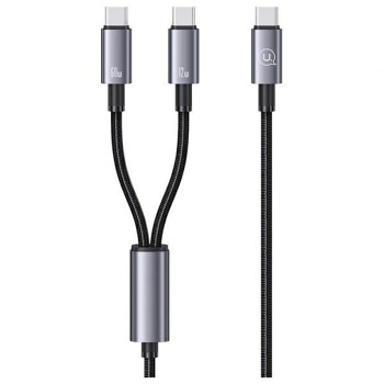 2v1 USAMS USB-C / 2xUSB-C 72W 1,2 m hliníkový kábel série Sufeng