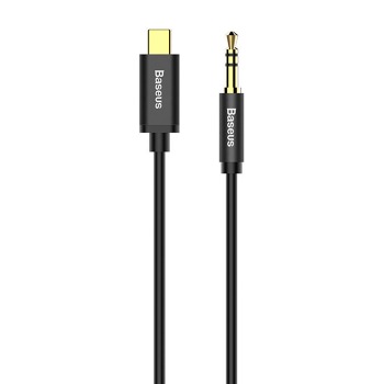 Baseus Yiven Audio kábel USB-C na mini jack 3,5 mm, 1,2 m - čierny