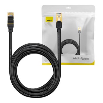 Sieťový kábel Baseus Ethernet RJ45, 10 Gb/s, 8 m (čierny)