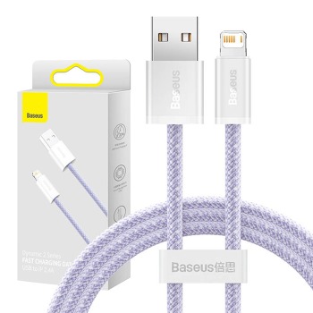 Kábel USB na Lightning Baseus Dynamic 2 Series, 2,4 A, 1 m (fialový)