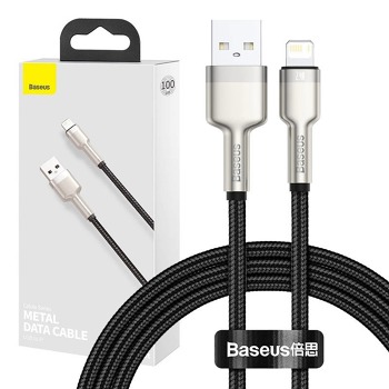 Kábel Baseus Cafule USB na Lightning 2,4 A, 1 m (čierny)