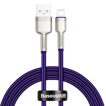 Kábel USB na Lightning Baseus Cafule, 2,4 A, 1 m (fialový)