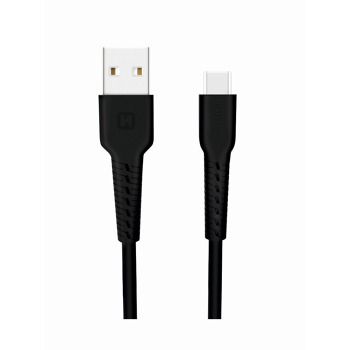 SWISSTEN USB/USB-C DÁTOVÝ KÁBEL 1,0 M ČIERNY