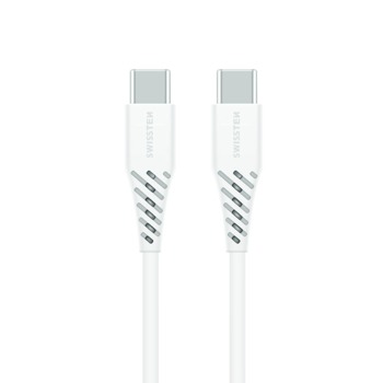 DÁTOVÝ KÁBEL SWISSTEN TPE USB-C/USB-C POWER DELIVERY 5A (100W) 1,5 M BIELY