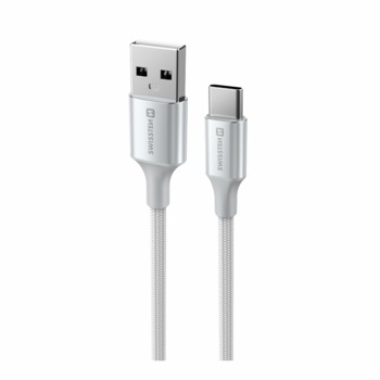 DÁTOVÝ KÁBEL SWISSTEN TEXTILE II USB/USB-C 1,5 M BIELY