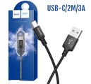 Nabíjací kábel HOCO X14 USB-C, 3A, čierny - 2M