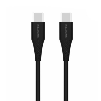 NABÍJACÍ KÁBEL SWISSTEN USB-C / USB-C 1,0 M ČIERNY