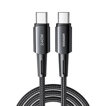 Kábel Essager USB-C na USB-C 240W 1 m (sivý)