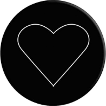 Popsocket - Čierne a biele srdce