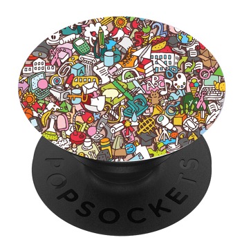 Čierny popsocket so vzorom