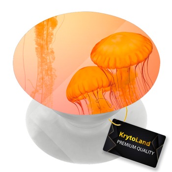 Prémiový biely popsocket so vzorom