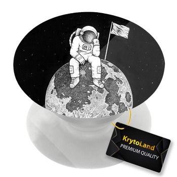 Prémiový biely popsocket so vzorom