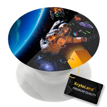 Prémiový biely popsocket so vzorom