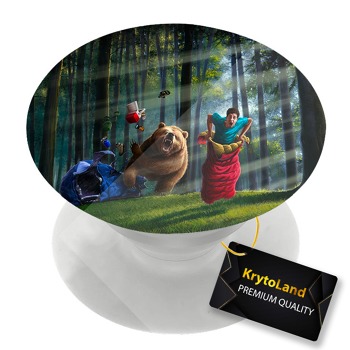 Prémiový biely popsocket so vzorom