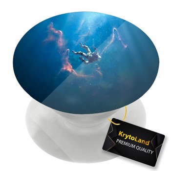 Prémiový biely popsocket so vzorom