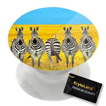 Prémiový biely popsocket so vzorom