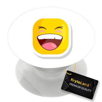 Prémiový biely popsocket so vzorom