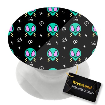 Prémiový biely popsocket so vzorom