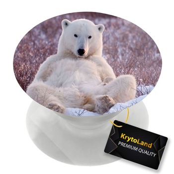 Prémiový biely popsocket so vzorom