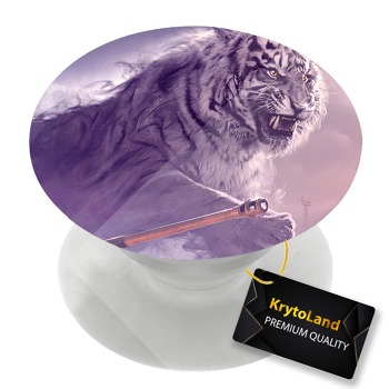 Prémiový biely popsocket so vzorom