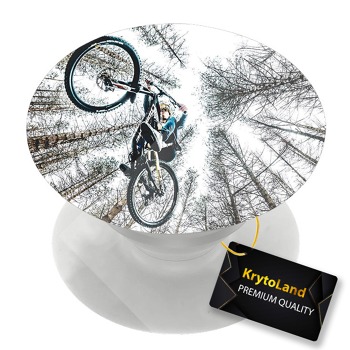 Prémiový biely popsocket so vzorom