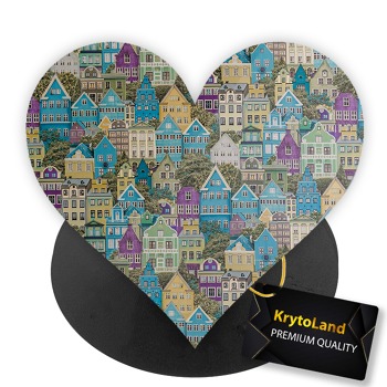 Prémiový čierny popsocket srdce so vzorom