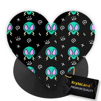 Prémiový čierny popsocket srdce so vzorom