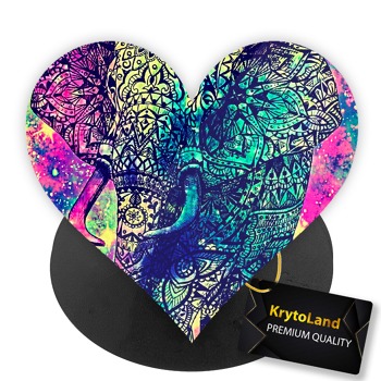 Prémiový čierny popsocket srdce so vzorom