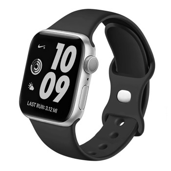 SWISSTEN SILIKÓNOVÝ PÁSEK PRE APPLE WATCH 42 / 44 / 45 / 49 mm BLACK