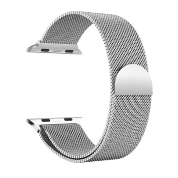 SWISSTEN remienok pre hodinky APPLE MILAN STRAP 42 / 44 / 45 / 49 mm SILVER