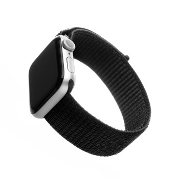 Nylonový remienok FIXED pre Apple Watch 38/40/41 mm, čierny