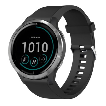Silikónový remienok FIXED pre Garmin QuickFit 20 mm, čierny