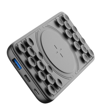 Bezdrôtová powerbanka Cellularline Octopus s bezdrôtovým nabíjaním a prísavkami, 10 000 mAh - čierna