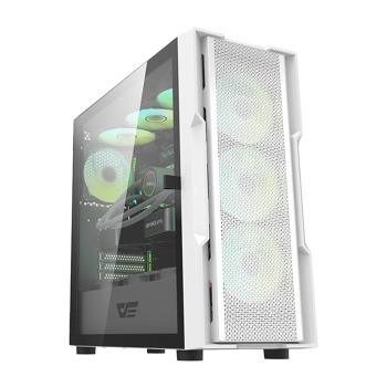 Počítačová skriňa Darkflash DK431 + 4 ventilátory (biela)