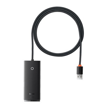 Rozbočovač 4 v 1 z radu Baseus Lite USB na 4x USB 3.0, 1 m (čierny)