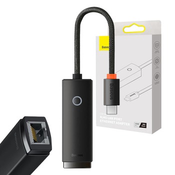 Sieťový adaptér z USB-C na RJ45 zo série Baseus Lite (čierny)