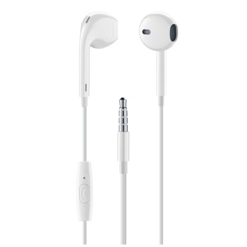 Káblové slúchadlá Music Sound s 3,5 mm konektorom, biele