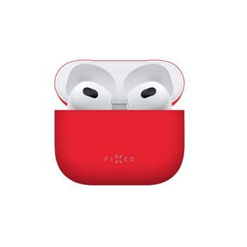 Ultratenké silikónové puzdro FIXED Silky pre Apple AirPods 4, červené
