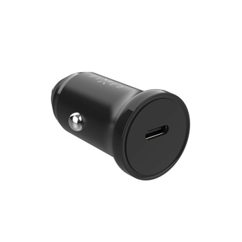 FIXED nabíjačka do auta s výstupom USB-C a podporou PD, 20 W, čierna