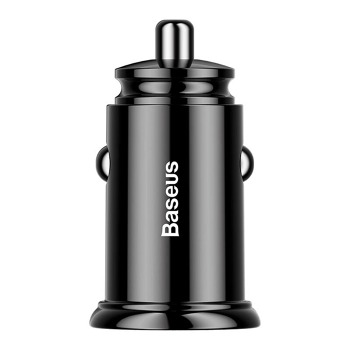 Nabíjačka do auta Baseus Circular 2xUSB QC3.0 5A 30W (čierna)