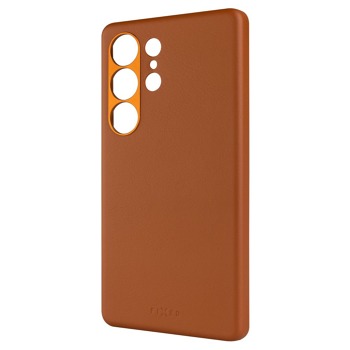 Kožený zadný kryt FIXED MagLeather s podporou MagSafe pre Samsung Galaxy S25 Ultra - hnedý