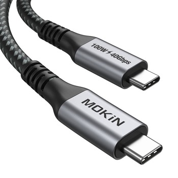 Kábel USB-C MOKiN 1,2 m 100W PD USB4 40Gbps (čierny)