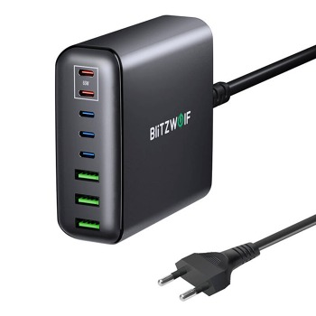 Nástenná nabíjačka Blitzwolf BW-S26 250W (čierna)