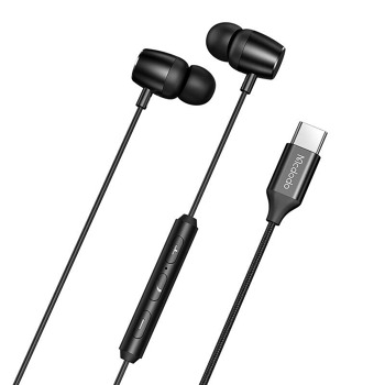 Mcdodo HP-1050 káblové slúchadlá do uší, USB-C (čierne)