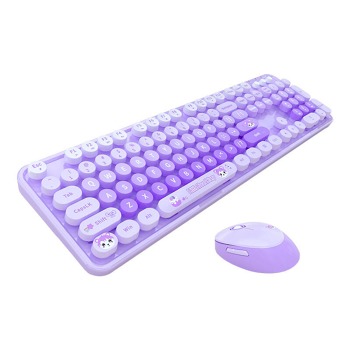 MOFII Sweet New 2.4G bezdrôtová klávesnica + myš (fialová)